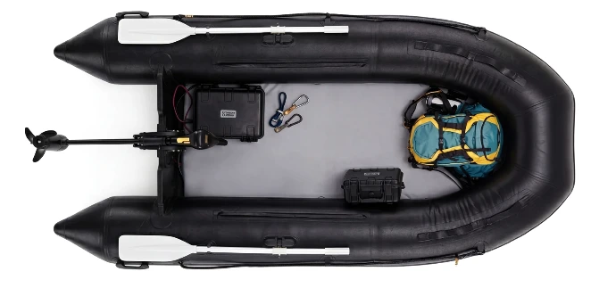 Bronson MBL Pro trolling motor battery with electric outboard motor