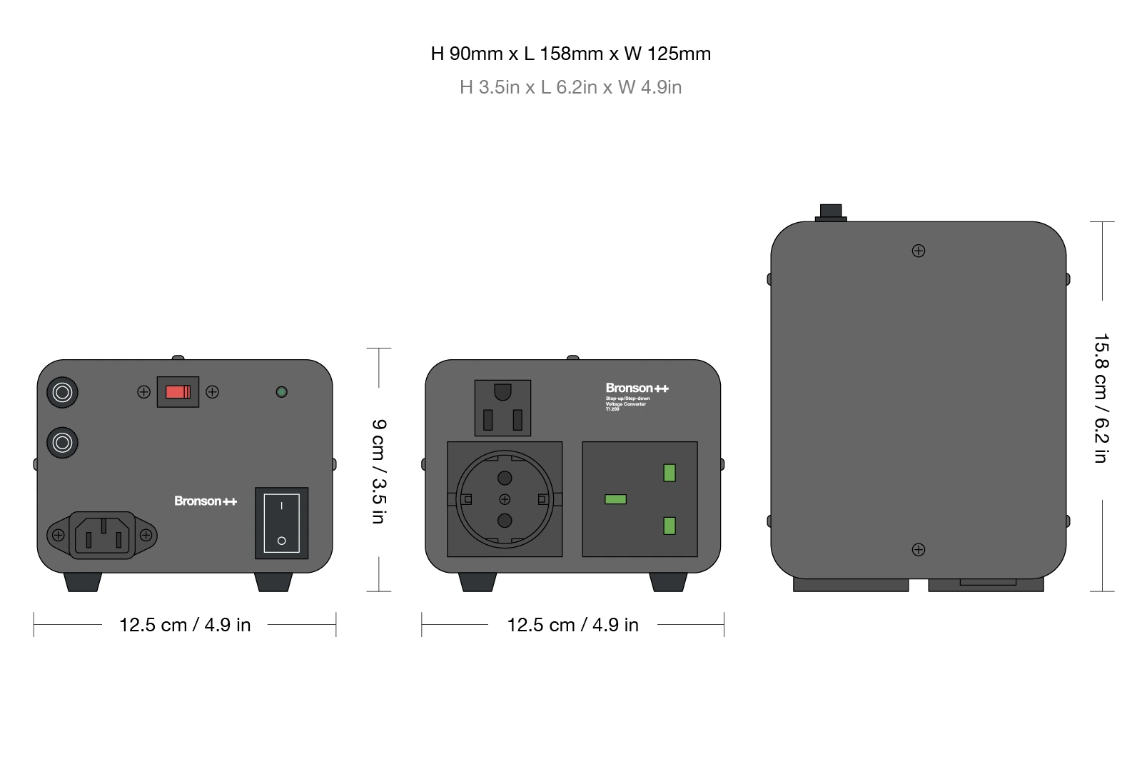 Bronson TI-200: Voltage Converter – 200W for Traveling and Home use